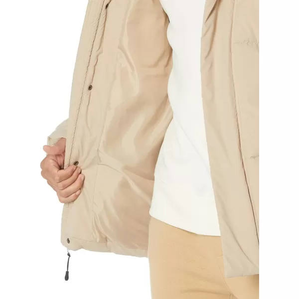 Amazon Essentials Mens Recycled Polyester MidLength Hooded Puffer Available in Big amp TallTan