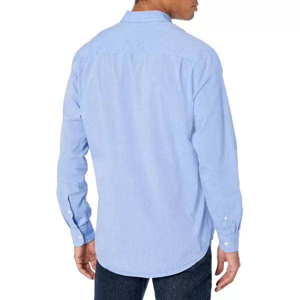 Amazon Essentials Mens RegularFit LongSleeve Casual Poplin ShirtFrench Blue