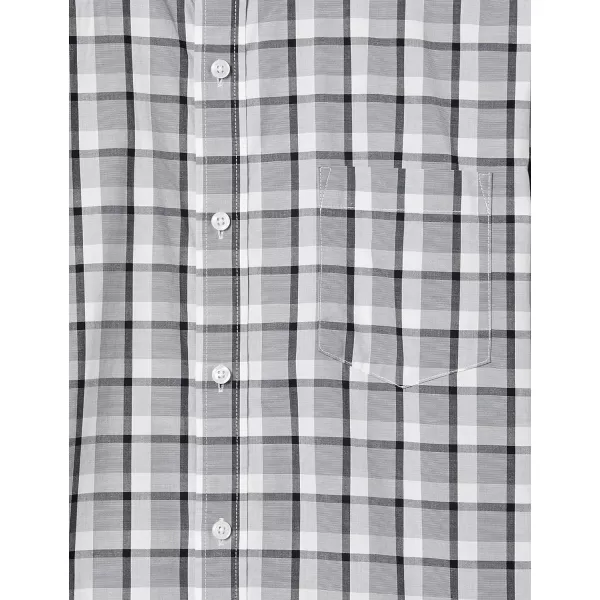 Amazon Essentials Mens RegularFit LongSleeve Casual Poplin ShirtGrey Plaid