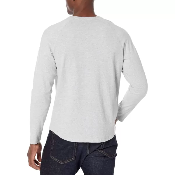 Amazon Essentials Mens RegularFit LongSleeve Henley Shirt Available in Big amp TallLight Grey Heather