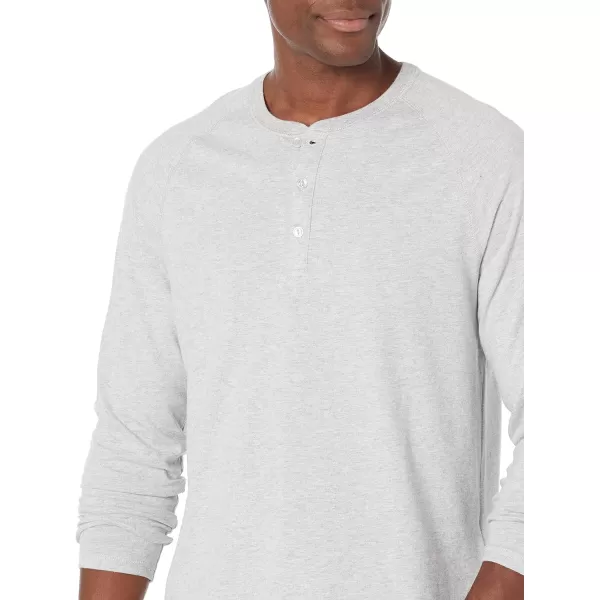 Amazon Essentials Mens RegularFit LongSleeve Henley Shirt Available in Big amp TallLight Grey Heather