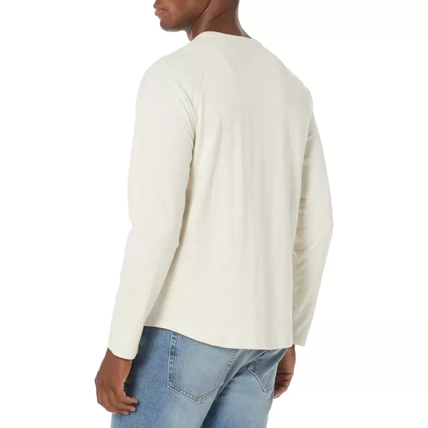 Amazon Essentials Mens RegularFit LongSleeve Henley Shirt Available in Big amp TallOatmeal Heather