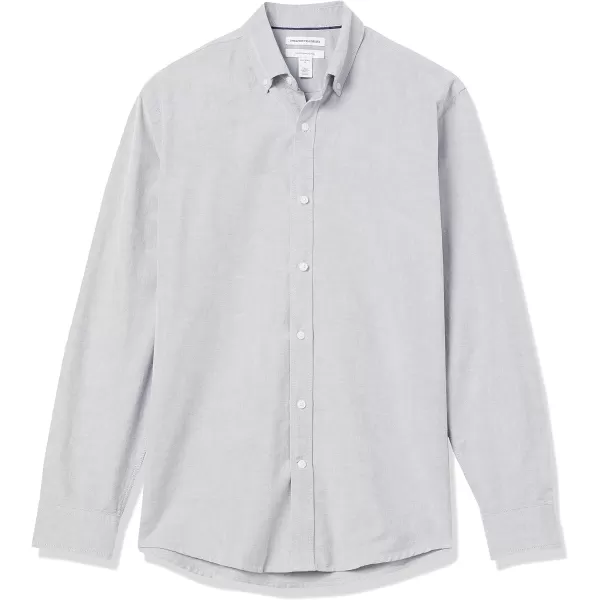 Amazon Essentials Mens RegularFit LongSleeve Oxford ShirtGrey