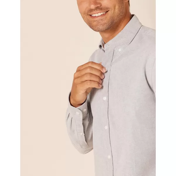 Amazon Essentials Mens RegularFit LongSleeve Oxford ShirtGrey