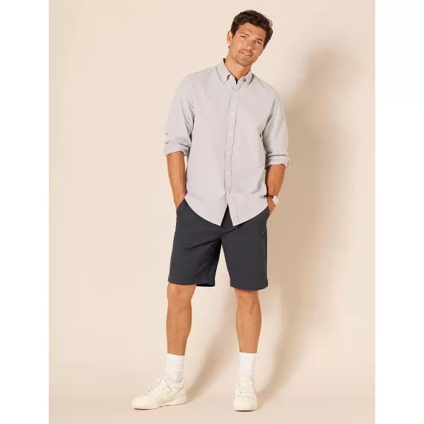 Amazon Essentials Mens RegularFit LongSleeve Oxford ShirtGrey