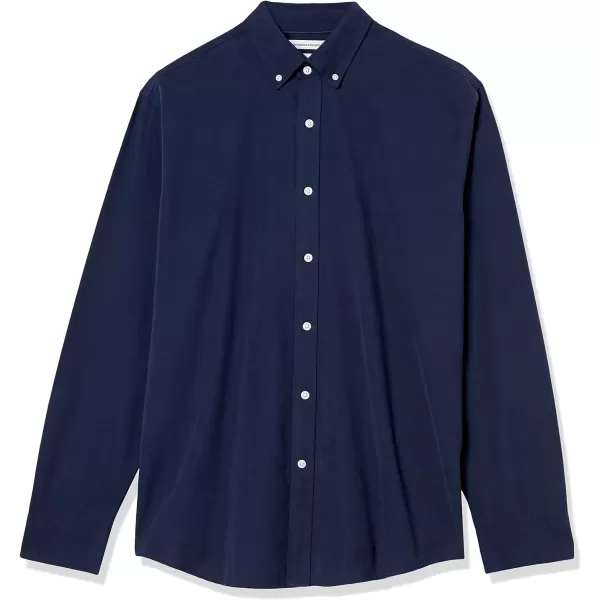 Amazon Essentials Mens RegularFit LongSleeve Oxford ShirtNavy