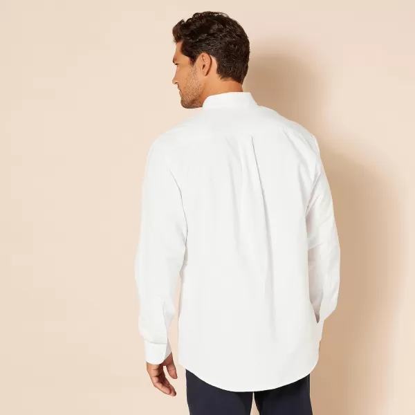 Amazon Essentials Mens RegularFit LongSleeve Oxford ShirtWhite