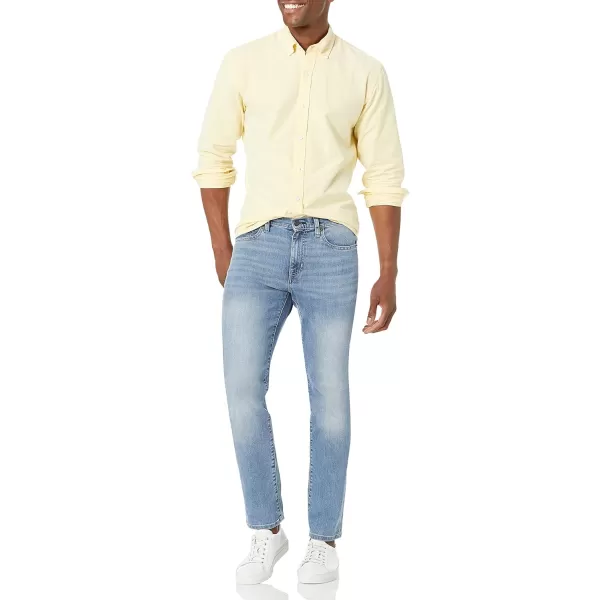 Amazon Essentials Mens RegularFit LongSleeve Oxford ShirtYellow