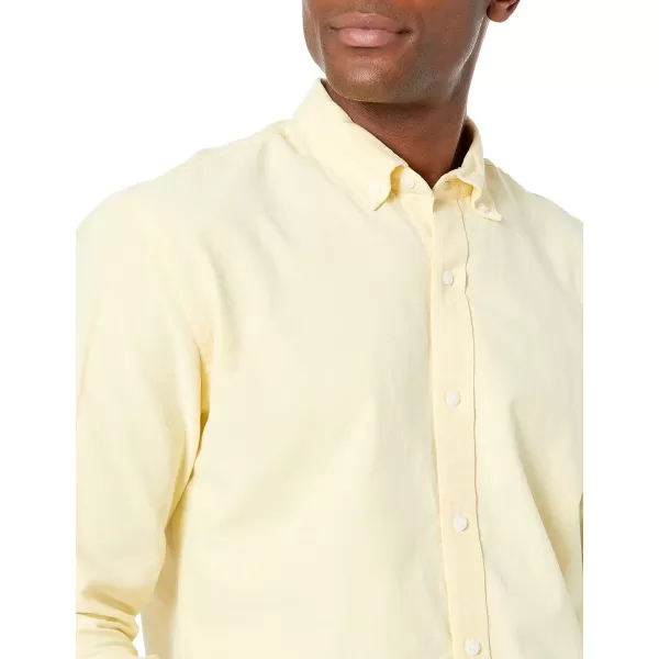 Amazon Essentials Mens RegularFit LongSleeve Oxford ShirtYellow