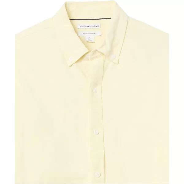 Amazon Essentials Mens RegularFit LongSleeve Oxford ShirtYellow