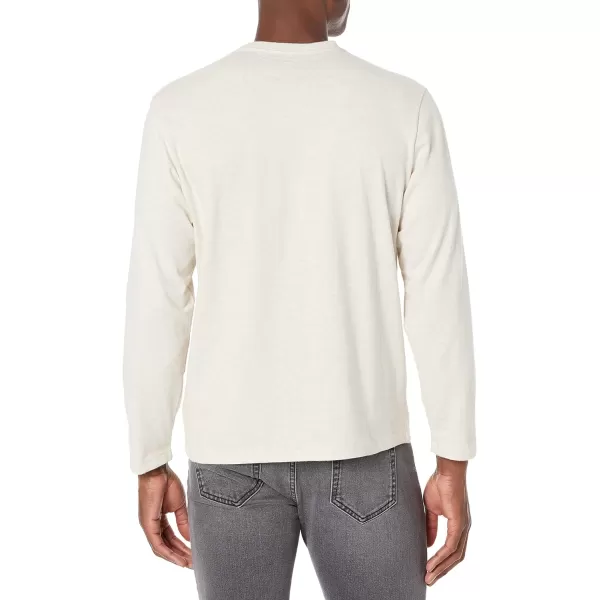 Amazon Essentials Mens RegularFit LongSleeve TShirtOatmeal Heather Pocket