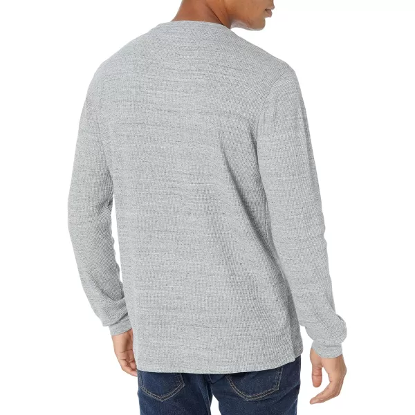 Amazon Essentials Mens RegularFit LongSleeve Waffle ShirtLight Grey Heather