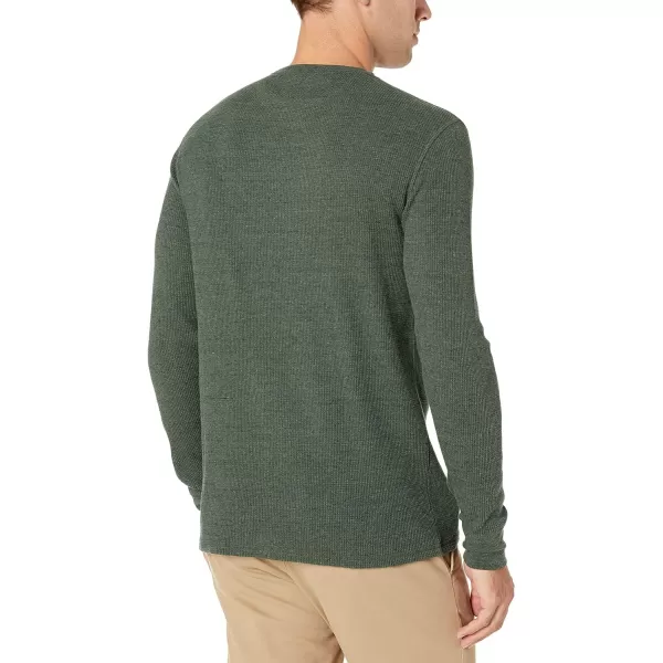 Amazon Essentials Mens RegularFit LongSleeve Waffle ShirtOlive Heather