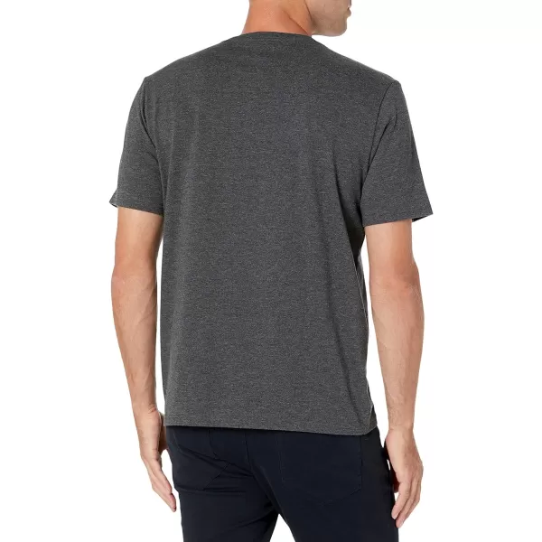Amazon Essentials Mens RegularFit ShortSleeve Crewneck Pocket TShirt Pack of 2BlueCharcoal Heather