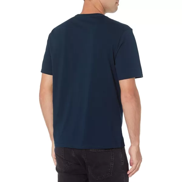 Amazon Essentials Mens RegularFit ShortSleeve Crewneck Pocket TShirt Pack of 2Dark Navy