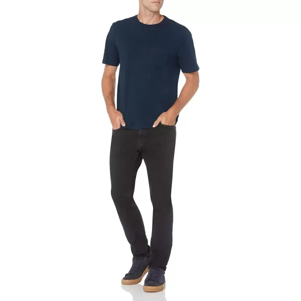 Amazon Essentials Mens RegularFit ShortSleeve Crewneck Pocket TShirt Pack of 2Dark Navy