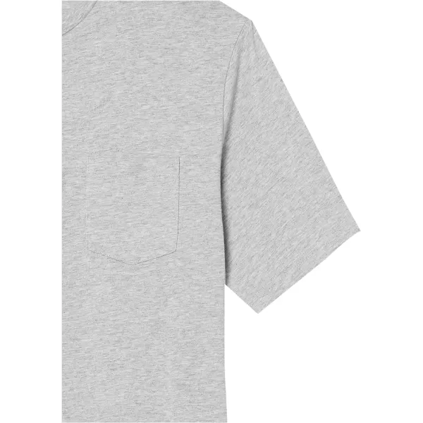 Amazon Essentials Mens RegularFit ShortSleeve Crewneck Pocket TShirt Pack of 2Grey Heather