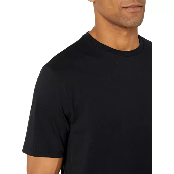 Amazon Essentials Mens RegularFit ShortSleeve Crewneck TShirt Pack of 22 BlackNavy Heather