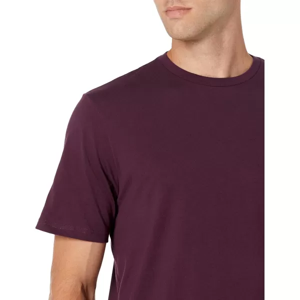 Amazon Essentials Mens RegularFit ShortSleeve Crewneck TShirt Pack of 22 Charcoal HeatherBurgundy