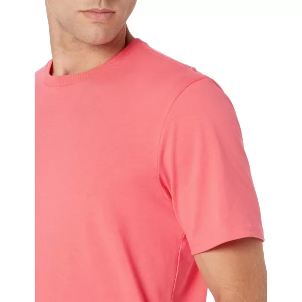 Amazon Essentials Mens RegularFit ShortSleeve Crewneck TShirt Pack of 22 Coral PinkDark Navy