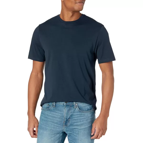 Amazon Essentials Mens RegularFit ShortSleeve Crewneck TShirt Pack of 22 Dark Navy