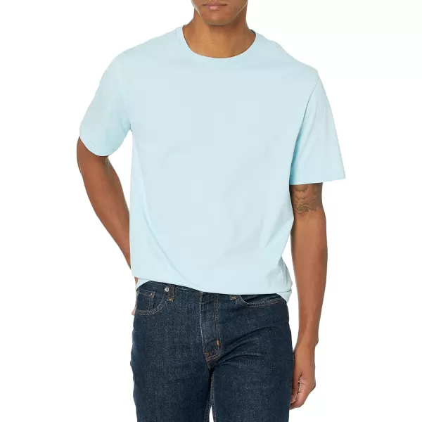 Amazon Essentials Mens RegularFit ShortSleeve Crewneck TShirt Pack of 22 Light Blue