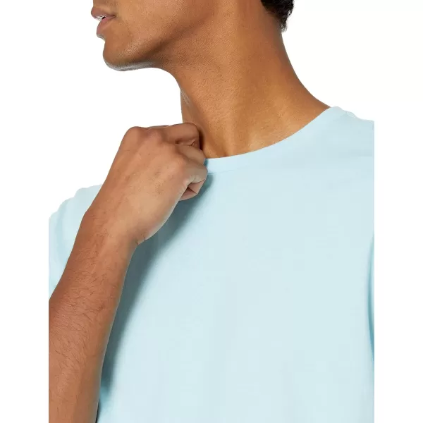 Amazon Essentials Mens RegularFit ShortSleeve Crewneck TShirt Pack of 22 Light Blue