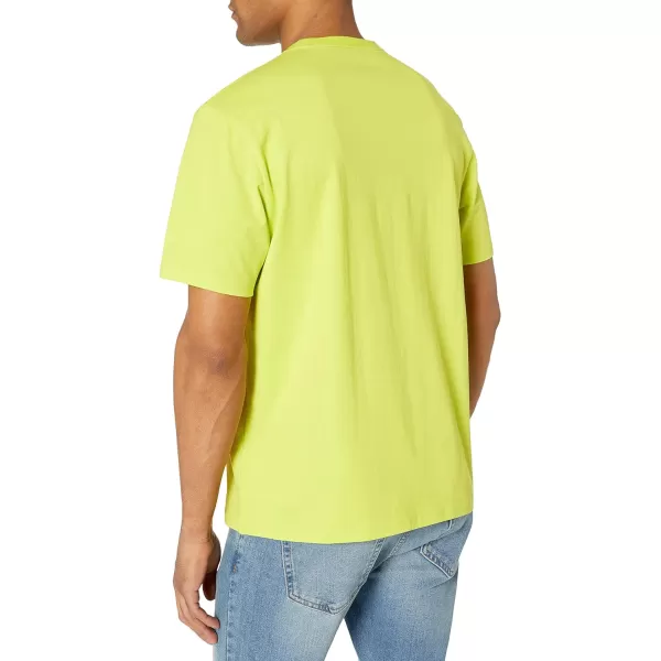 Amazon Essentials Mens RegularFit ShortSleeve Crewneck TShirt Pack of 22 Lime GreenDark Navy