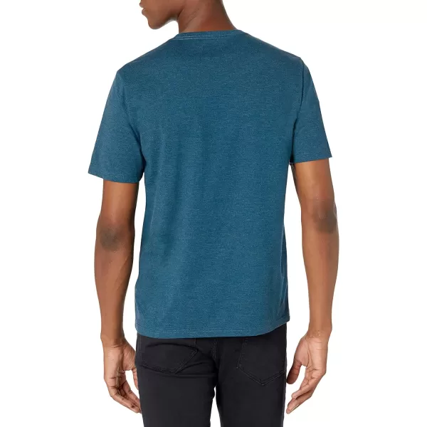 Amazon Essentials Mens RegularFit ShortSleeve Crewneck TShirt Pack of 22 Teal BlueCharcoal Heather