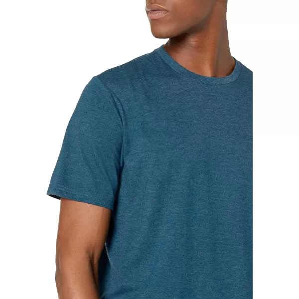 Amazon Essentials Mens RegularFit ShortSleeve Crewneck TShirt Pack of 22 Teal BlueCharcoal Heather