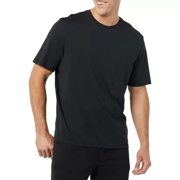 Amazon Essentials Mens RegularFit ShortSleeve Crewneck TShirt Pack of 2Black