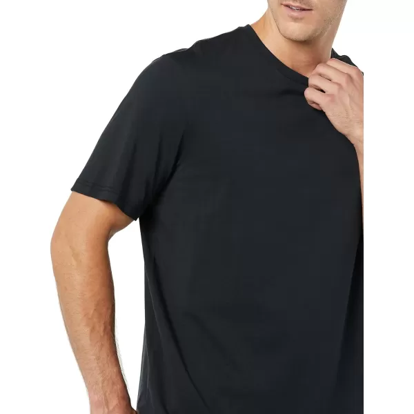 Amazon Essentials Mens RegularFit ShortSleeve Crewneck TShirt Pack of 2Black