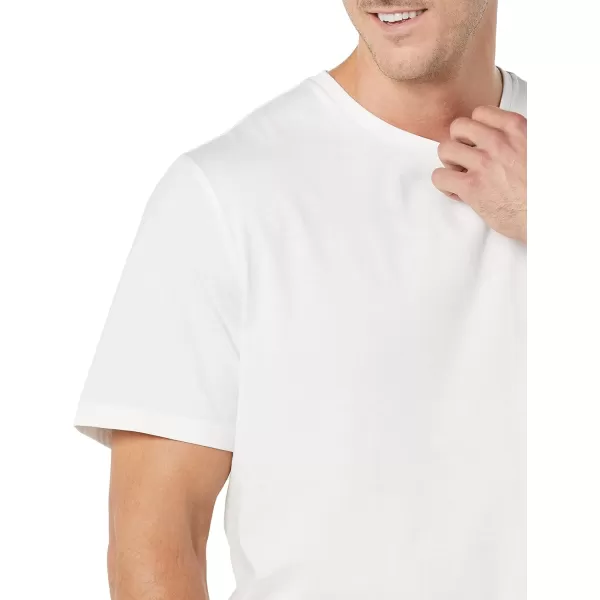 Amazon Essentials Mens RegularFit ShortSleeve Crewneck TShirt Pack of 2White