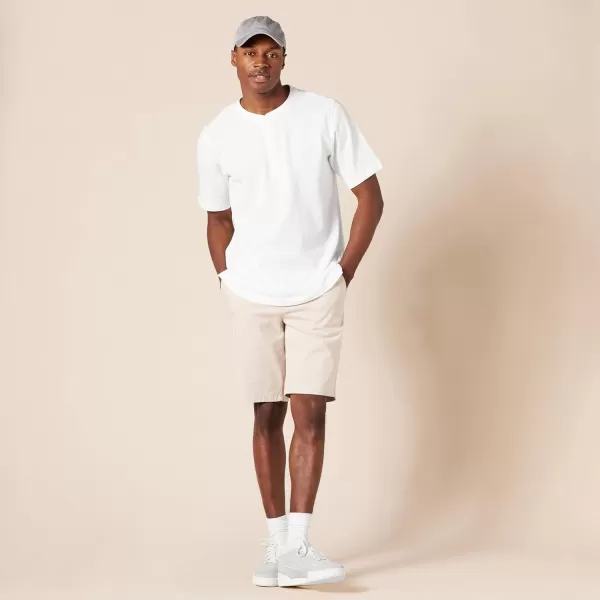 Amazon Essentials Mens RegularFit ShortSleeve Pique Henley Available in Big  Tall Pack of 2White