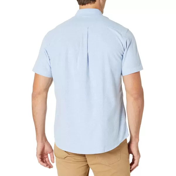 Amazon Essentials Mens RegularFit ShortSleeve Pocket Oxford ShirtBlue