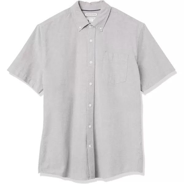 Amazon Essentials Mens RegularFit ShortSleeve Pocket Oxford ShirtGrey