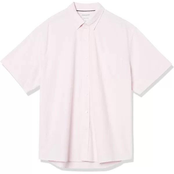 Amazon Essentials Mens RegularFit ShortSleeve Pocket Oxford ShirtPink