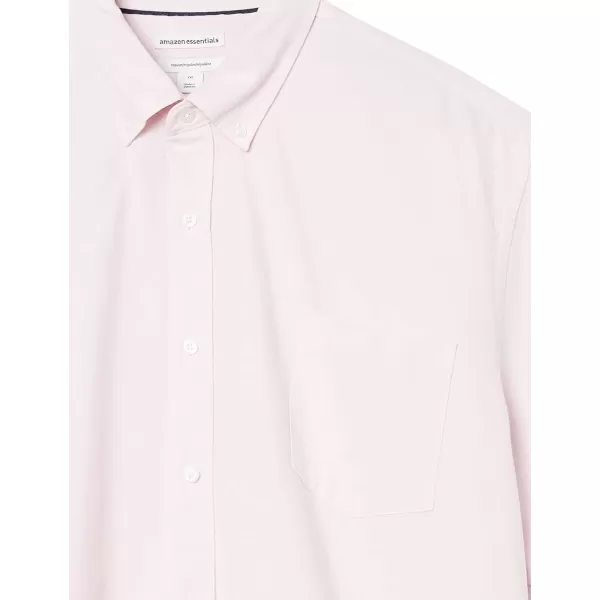 Amazon Essentials Mens RegularFit ShortSleeve Pocket Oxford ShirtPink