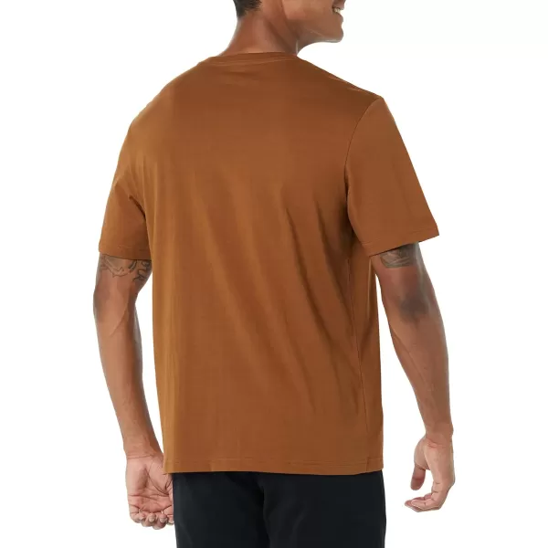 Amazon Essentials Mens RegularFit ShortSleeve VNeck TShirt Available in Big amp Tall Pack of 2BlackBrown