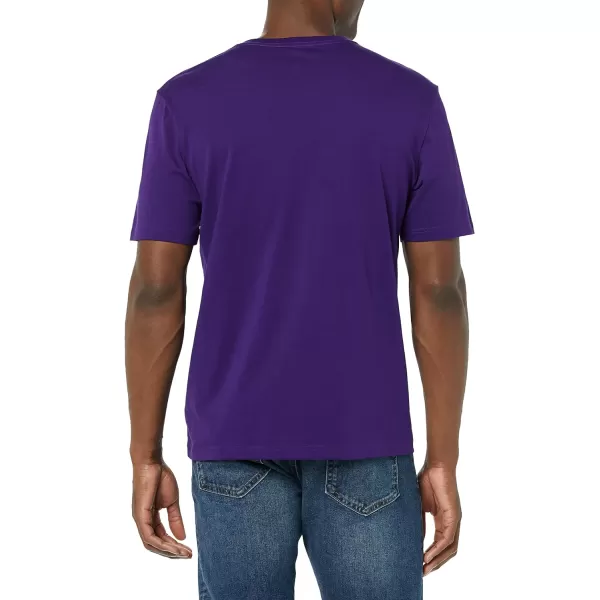 Amazon Essentials Mens RegularFit ShortSleeve VNeck TShirt Available in Big amp Tall Pack of 2BlackDark Purple