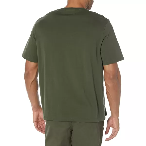 Amazon Essentials Mens RegularFit ShortSleeve VNeck TShirt Available in Big amp Tall Pack of 2BlackOlive