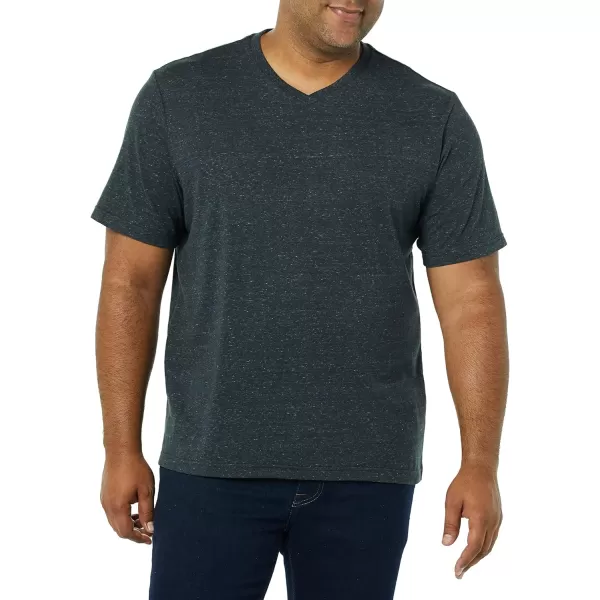 Amazon Essentials Mens RegularFit ShortSleeve VNeck TShirt Available in Big amp Tall Pack of 2Charcoal Heather