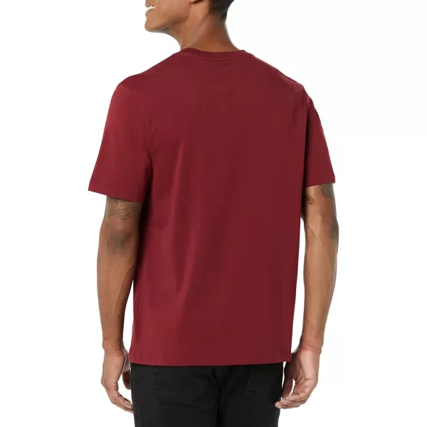 Amazon Essentials Mens RegularFit ShortSleeve VNeck TShirt Available in Big amp Tall Pack of 2Charcoal HeatherBurgundy