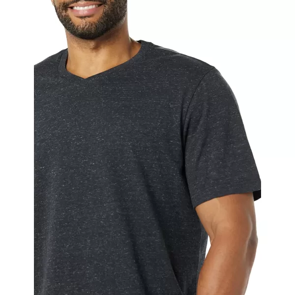 Amazon Essentials Mens RegularFit ShortSleeve VNeck TShirt Available in Big amp Tall Pack of 2NavyCharcoal Heather