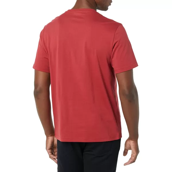 Amazon Essentials Mens RegularFit ShortSleeve VNeck TShirt Available in Big amp Tall Pack of 2NavyDark Red