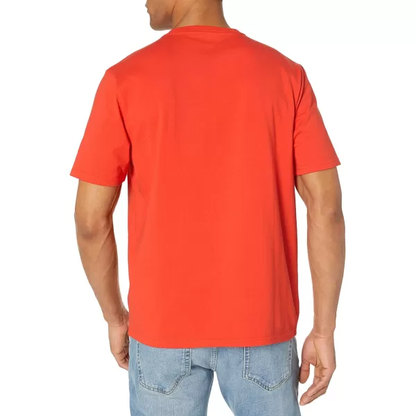 Amazon Essentials Mens RegularFit ShortSleeve VNeck TShirt Pack of 2Bright OrangeCharcoal Heather