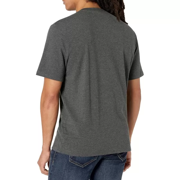 Amazon Essentials Mens RegularFit ShortSleeve VNeck TShirt Pack of 2Charcoal Heather