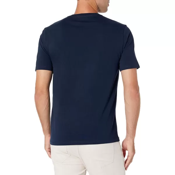 Amazon Essentials Mens RegularFit ShortSleeve VNeck TShirt Pack of 2Dark GreenDark Navy
