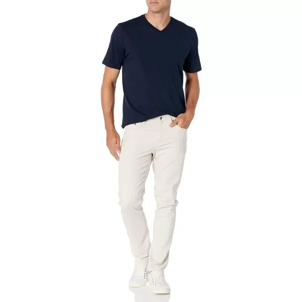Amazon Essentials Mens RegularFit ShortSleeve VNeck TShirt Pack of 2Dark GreenDark Navy