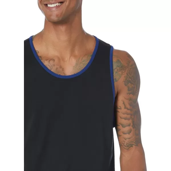 Amazon Essentials Mens RegularFit Tank TopBlackBlue